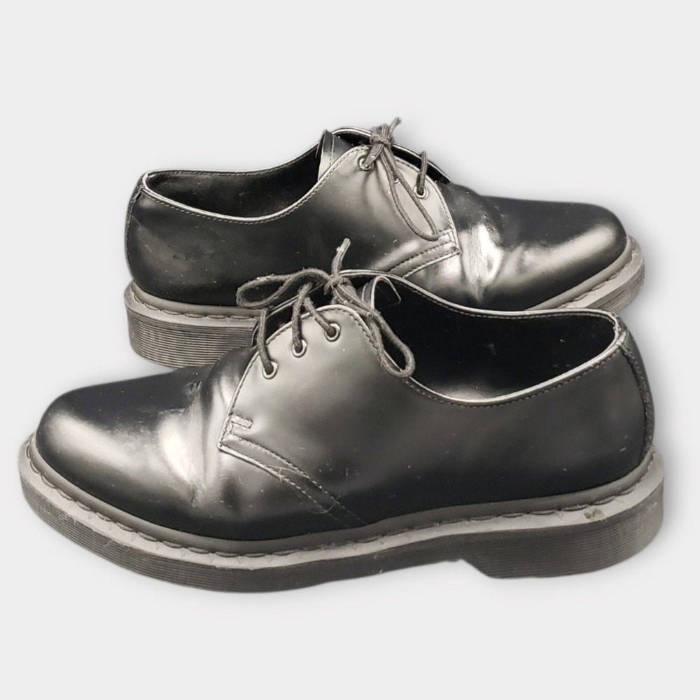 Dr. Martens 1461 Mono Black Smooth Leather 3 Eye Oxford Shoes Mens 9 UK 8 EU 42